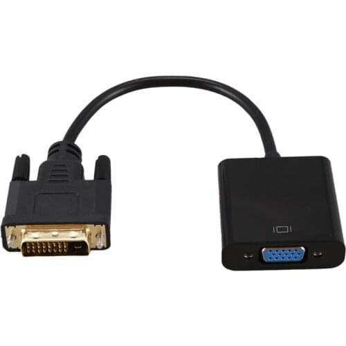 DVI to VGA Adapter Cable 1080P DVI-D to VGA Cable 24+1 25 Pin DVI Male to 15 Pin VGA Female Video Converter for PC Display