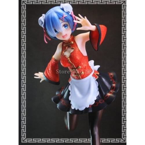 23cm Anime Figure Re: Life a Different World from Zero Rem China Maid Ver. PVC Action Figure Rem And Ram Figure Model Doll Toys