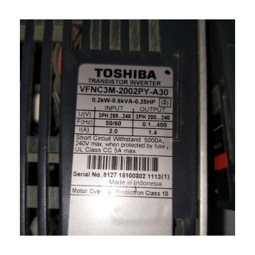 Inverter 0.2KW 220V VFNC3M-2002PY-A30 , Used one , 90% appearance new , 3 months warranty , fastly shipping