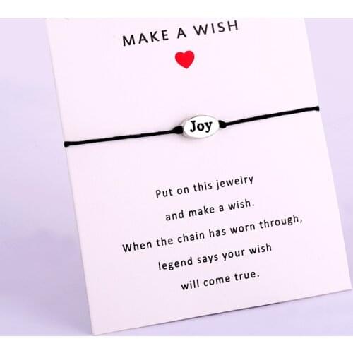 Joy Angle Faith Hope Best Friends Charm Bracelets Rope Chain Jewelry Women Boy Girl Unisex Jewelry Christmas Gift Drop Shipping