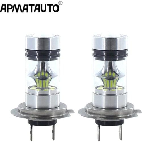 2x H7 White 12V 1200lm LED fog Daytime Running Light Kit + Canbus Decoders For Audi Mercedes BMW E46 3 Series 325i 330i M3 etc