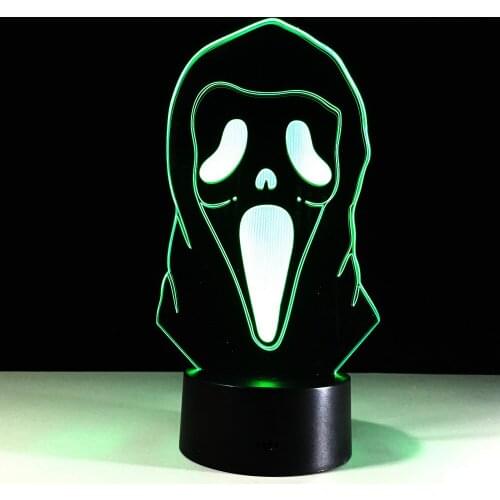Halloween mask 3D Cartoon characters remote touch acrylic Bluetooth sound creative product scary Colourful rotation A10