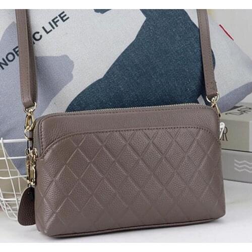 Fashion Diamond Pattern Gray/Purple 5 Colors Crossbody Handbags For Women Two Straps Designer Ladies Shoulder Messenger Bags