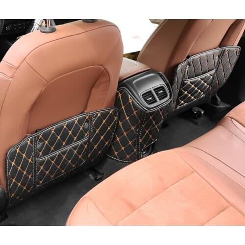 Lsrtw2017 Fiber Leather Car Rear Seat Armrest Cover Anti-kick Mat for Buick Regal Opel Insignia 2017 2018 2019 2020 Accessories