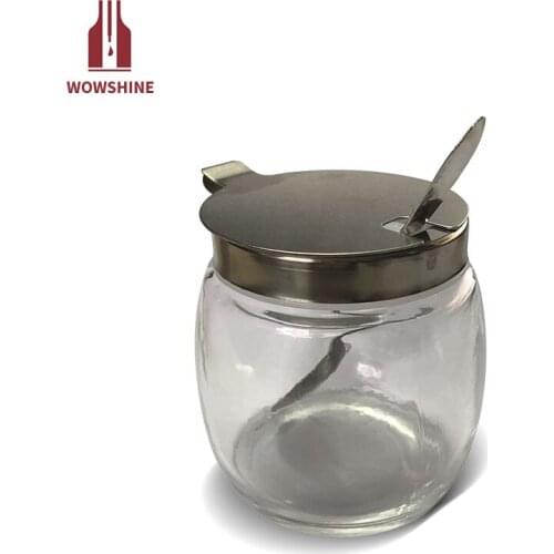 Transparent Kitchen Spice Jar Seasoning Boxes With Spoon Salt Condiment Cans Container Reusable 4PCS