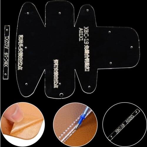1 set Transparent Purse Leather Craft Acrylic Wallet Pattern Stencil Template Tools DIY for Leather Handcrafts Lovers