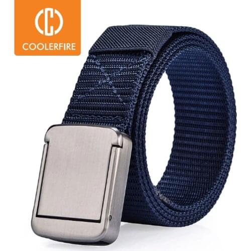 Tactical Militar Nylon mens training belt outdoor sports Unisex wide casual canvas belt Alloy Automatic buckle men Belt