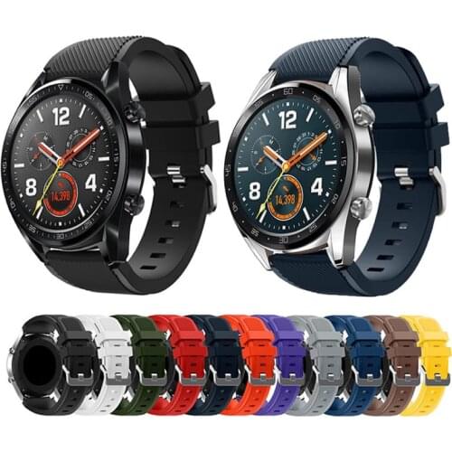 Silicone Band for Samsung Galaxy Huawei GT Smart Watch Replacement Watch band 22MM Bracelet 46MM Strap Accessories Bracelet
