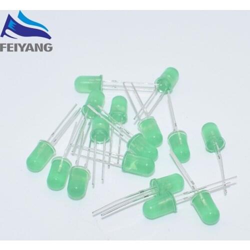 SAMIORE ROBOT 1000PCS/Lot 5MM Green LED Diode Round Diffused Green Color Light Lamp F5 DIP Highlight New Wholesale Electronic