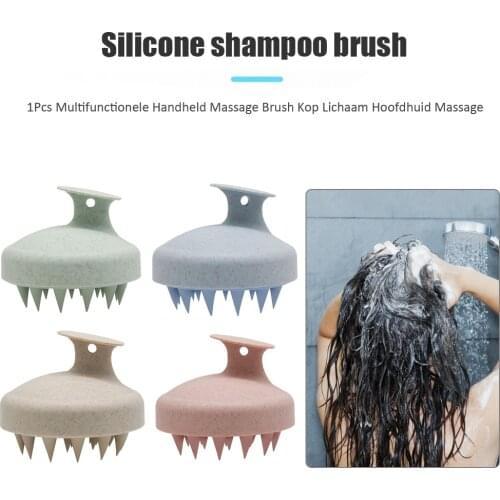Pointed Tip Shampoo Brush Silicone Scalp Meridian Massage Brush Shower Hair Comb Portable Shampoo Brush Hair Care Comb
