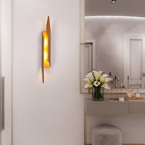 Nordic wall lights simple bedroom bedside lamp modern living room background wall lamp warm room stairs iron wall lamp