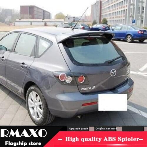 For MAZDA 3 Hatchback Spoiler 2006-2013 MAZDA 3 High Quality ABS Material Car Rear Wing Primer Color Rear Spoiler
