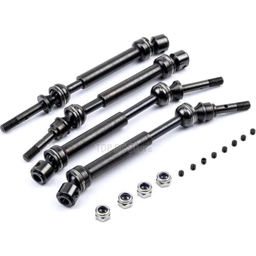 4 pcs CVD Steel Front & Rear Drive Shaft Assembly Heavy Duty For 1/10 Traxxas Slash 4x4 Stampede VXL 2WD 6851R 6851X 6852R 6852X