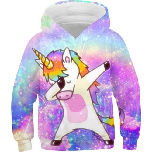 3D Unicorn Autumn and Winter Hoodies Polyester Sweatshirt Boys Girls Unicorn Hoodies Kids Hooded Hoody Unicornio Sport Clothes