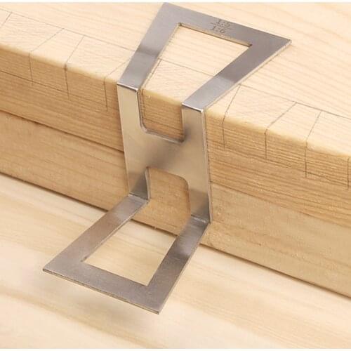 Universal Z Type Dovetail Marker Template Stainless Steel Dovetail Gauge Size 1:5-1:6 1:7-1:8 Stainless Steel Woodworking Tool