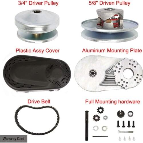 VEVOR NEW Go Kart Torque Converter Kit CVT Clutch 1" CVT Transmission Systems Converters And Replacement