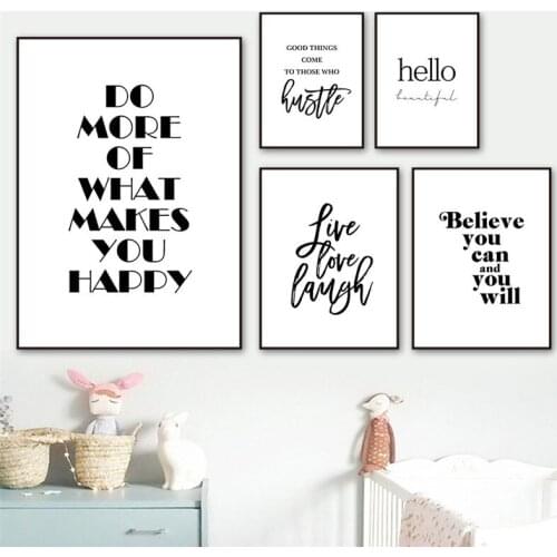 Live Love Laugh Inspiring Quotes Wall Art Canvas Painting Nordic Posters And Prints Wall Pictures For Living Kids Room Decor