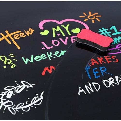 12 PCS Set Liquid Chalk Marker Pens Erasable Multi Marker Window Colours Writing 8 Glass LED Board Art Colored Pens Highlig M6B3