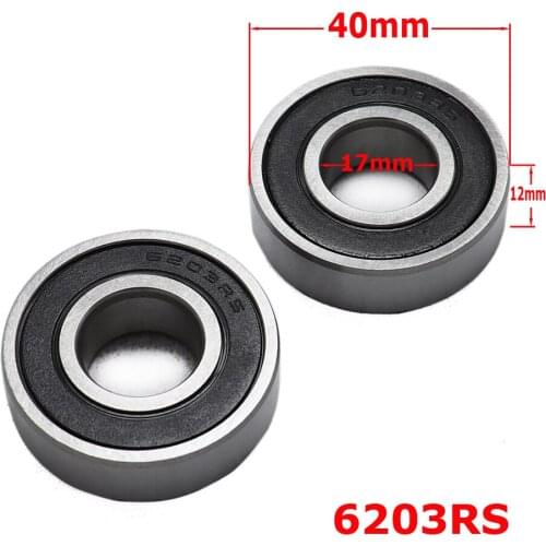 2pcs Seal Bearing 6203RS 6203 Miniature Flange Bearing
