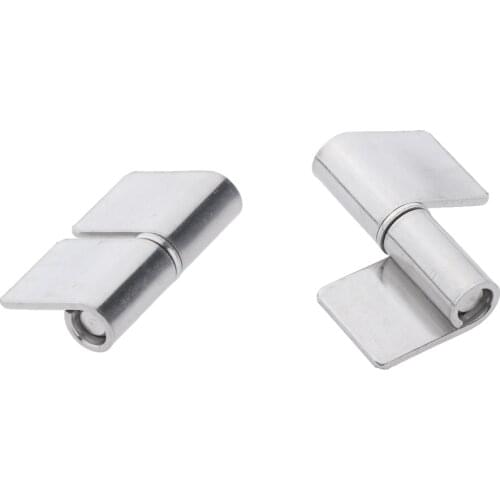 2X Stainless Steel Weld On Hinges / Welding Butt / Gate Hinges - 2mm Thickness