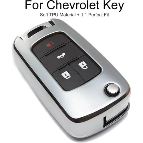 6 Color Tpu Car Key Cover Case For Chevrolet Aveo T300 Cruze 2011 Captiva Tahoe Trax Onix Orlando Key Chain Ring Shell Styling