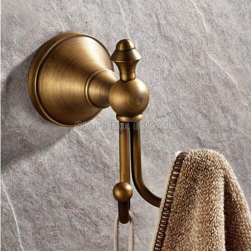 Antique Brass Wall Mounted Bathroom Hardware Robe Hook Wba146