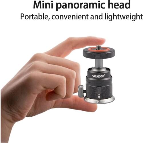 Mini All-metal 360-degree Rotating and Adjustable Panoramic Spherical Head Suitable for Micro SLR Camera Tripod Accessor