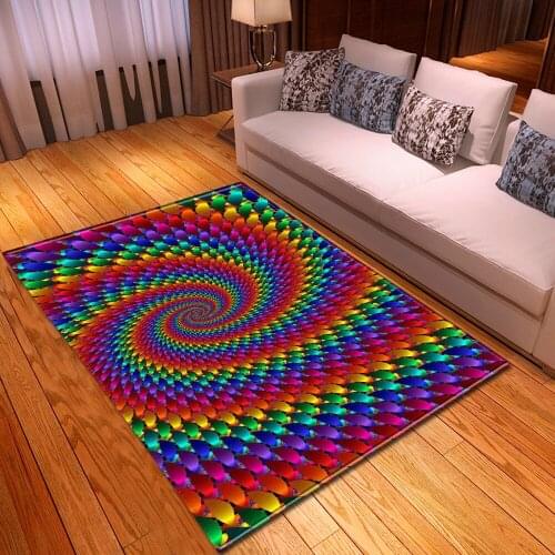 Colour Visual illusion Alfombra Bedroom Carpet Nordic Simple Office Floor Rugs 3D Printing Carpets for Living Room Tea Table Mat