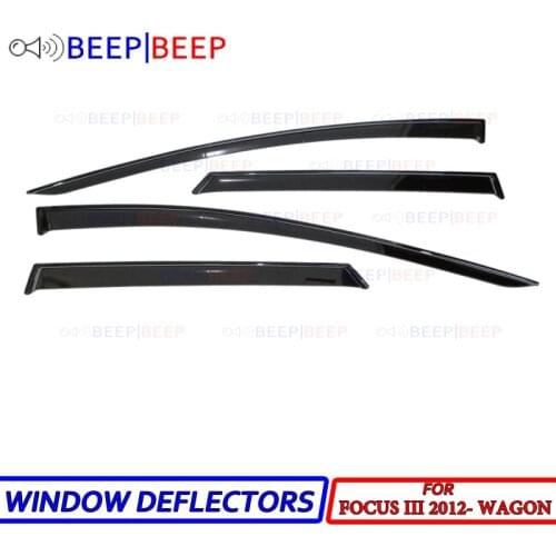 For Ford Focus 3 2012- Wagon car window deflectors wind sun guard rain vent visor cover car styling accessories