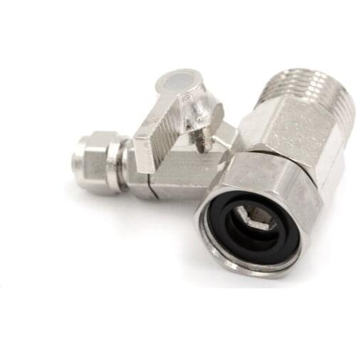 Water Filter Purifier Adapter 1/2'' To 1/4" Ball Valve Faucet Tap Safe Copper Nickel Plating