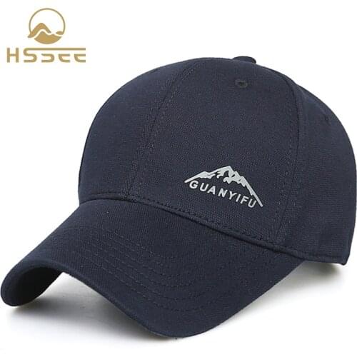 HSSEE Official Genuine Mens Cap Good Quality Pure Cotton Breathable Comfortable Hat Adjustable Outdoor Fishing Hat Trucker hat