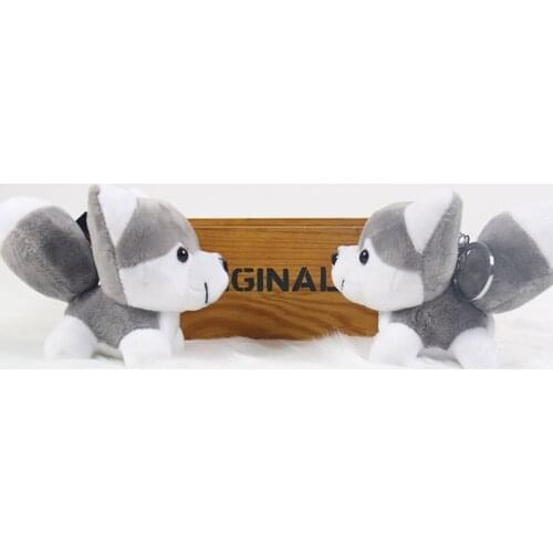 Interesting Husky plush pendant cute exquisite keychain Bag decoration soft dog Soothing doll couple birthday christmase gift