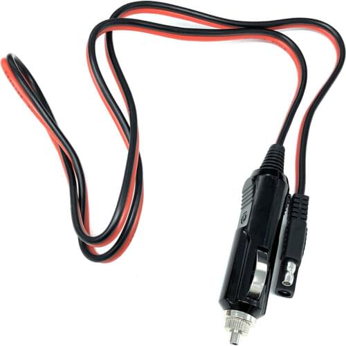 SAE Extension Cable Plug 100CM 12V Heavy Duty Car Cigarette Lighter 15A 14 AWG Electric Wires Pure Copper SAE Extension Cable