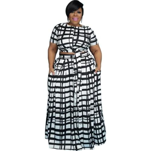 2 Piece Set Women Skirt and Top Plus Size Women Clothes 3XL 4XL 5XL Oversized Two Piece Set Sexy Summer Matching Set Skirt Sets