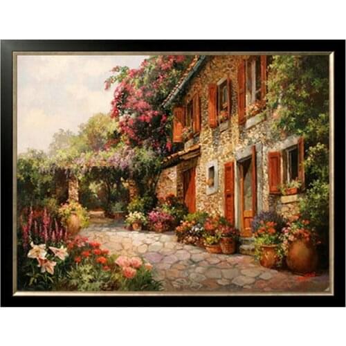 14/16/18/28 Needlework,DIY DMC Cross stitch,Set For Embroidery kit 14ct unprinted cotton thread House Cottage Cross-Stitching