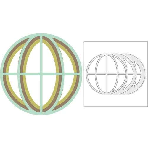 New 2021 Layering Oval Ball Metal Cutting Dies for DIY Scrapbooking Paper and Card Making Decorative Embossing Craft No Stamps