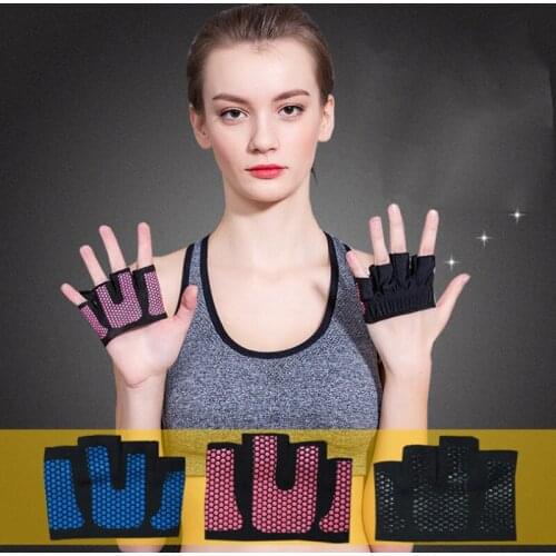 Half-Finger Gloves Sports Non-Slip Fitness Silicone Thickened Unisex Equipment Dumbbell Weightlifting Strength Training Gloves