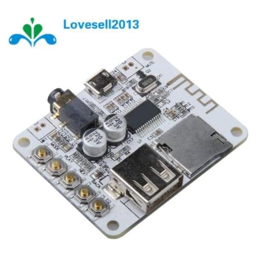 Bluetooth Audio Receiver board with USB TF card Slot decoding playback preamp output A7-004 5V 2.1 Wireless Stereo Music Module
