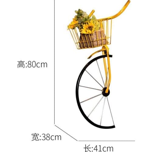 Nordic style bicycle wall decoration bar milk tea shop barber shop restaurant wall decoration bicycle rack