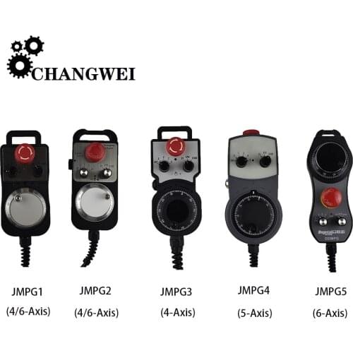 CNC 4/5/6-axis MPG Pendant Handwheel Manual Pulse Generator with Emergency Stop For SIEMENS MITSUBISHI FANUC System