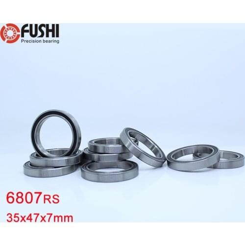 6807-2RS ABEC-1 (10PCS) 35x47x7 mm Metric Thin Section 6807 2RS Ball Bearings 6807RS 61807RS