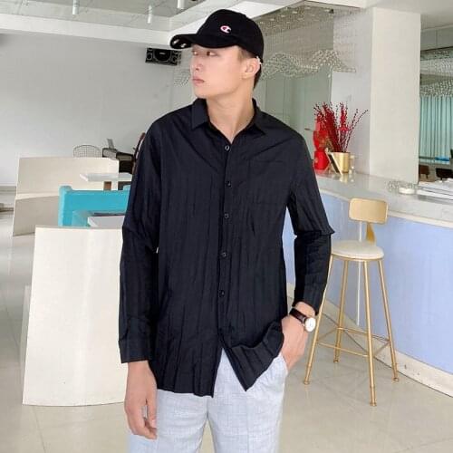 Shyslily Men's Long Shirts