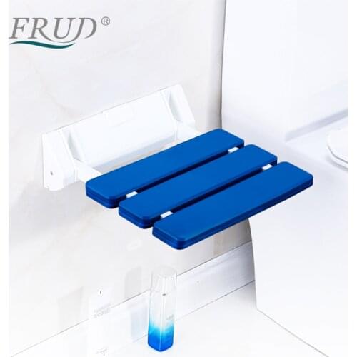FRUD Wall Mounted Shower Seats Folding Chair Bathroom Stool Taburete Durable Relax Chair Toilet Bench For Shower Space Saving
