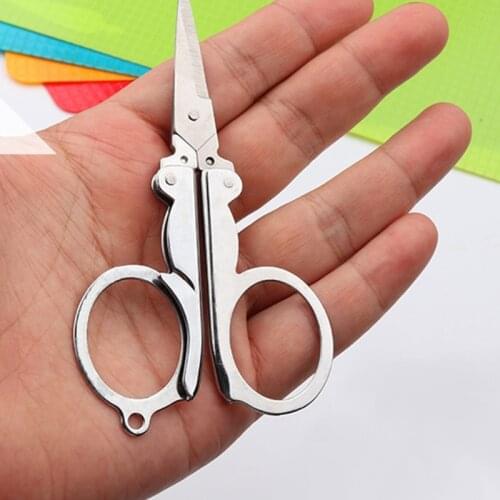Stainless Steel Folding Scissors Portable Foldable Scissors Craft Scissors Small/Medium/Large Optional for Office School