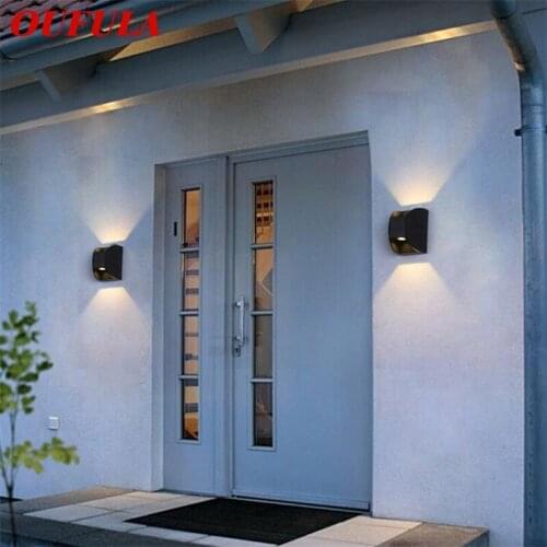 OUFULA Modern Wall Sconce Outdoor LED Waterproof Patio Wall Lamp Creative Decorative For Garden Porch Balcony Courtyard