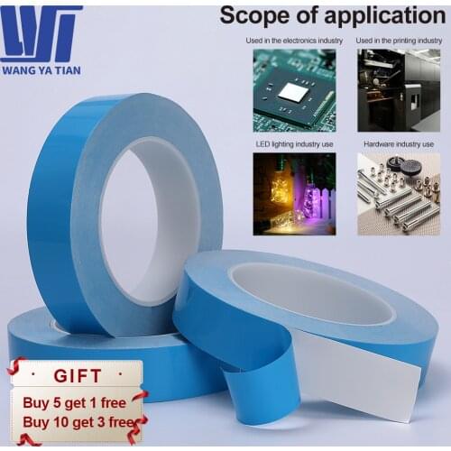 5m 10m/Roll 8mm 10mm 12mm 20mm Width Transfer Tape Double Side Thermal Conductive Adhesive Tape for Chip PCB LED Strip Heatsink