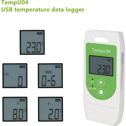 TempU 04 USB Temp Data Logger Reusable With 32000 Points Recorder Capacity PDF RH TEMP Data Logger Recording Instrument 30% off