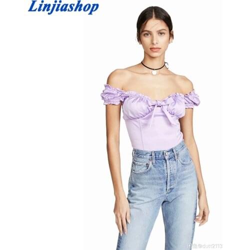 Vintage Pink Silk-like Camis Satin Fabric Ropa Mujer Fashion Off Shoulder Tank Top Women Harajuku Bandage