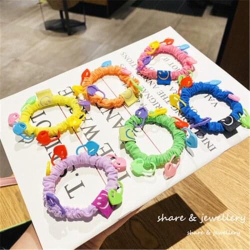 Women Girl Scrunchies Elastic Hair Ties Bands Designer Cute Summer Fashion Korean Mujer Head Accessories Hyuna Wholesale