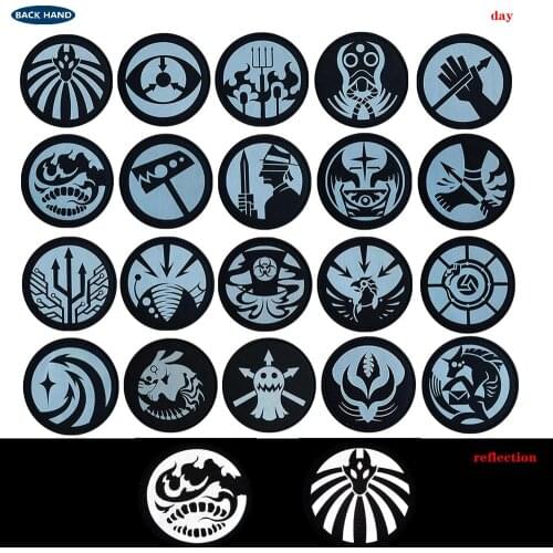 1PC SCP Foundation Mobile Task Force Reflective Velcros Patches MTF Viking Tactical Military Patches For Clothes Bag